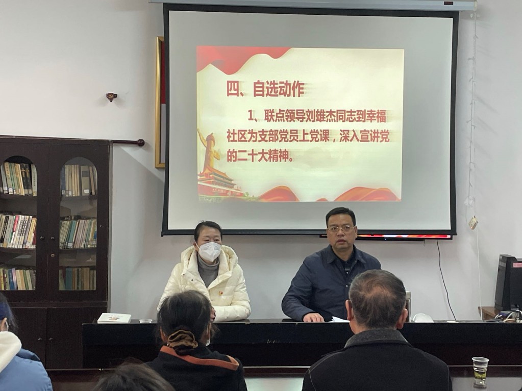 幸福社区党支部深入开展二十大进社区